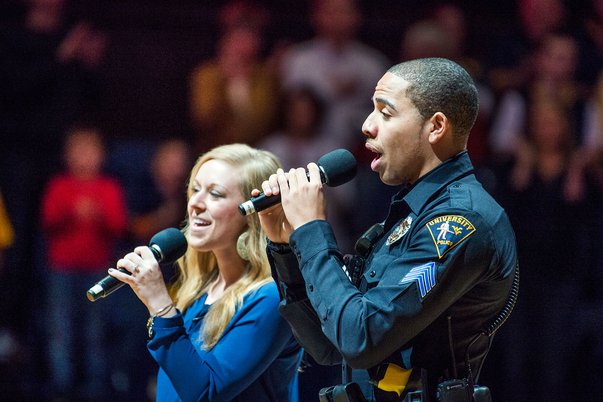 Officer singing